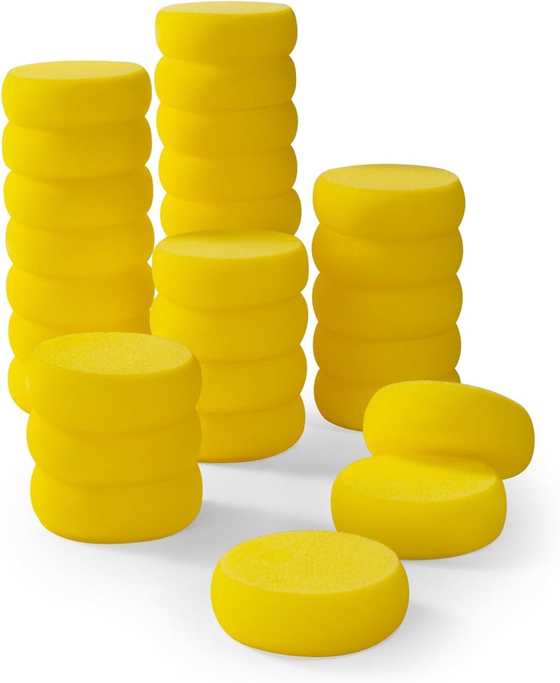 ALISWAT 30 Pcs 2.9 inch Small Sponge Round Synthetic Artist Sponges Watercolor Sponges for Painting, Crafts, Ceramics, Household Use and More - Image 1